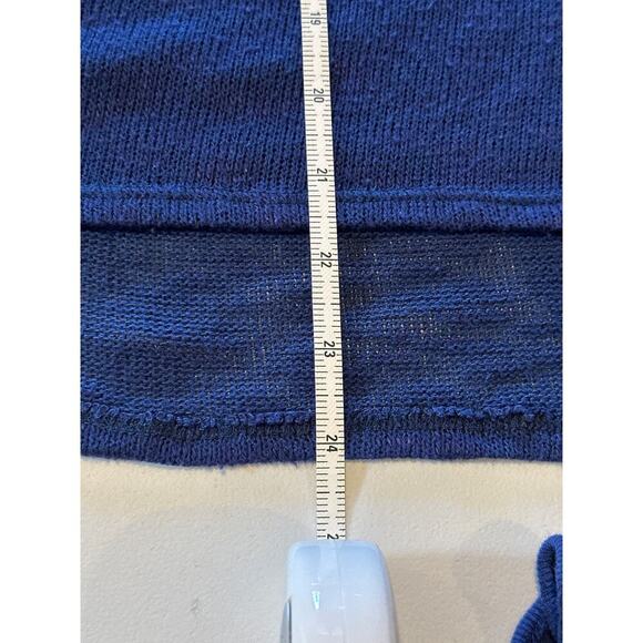 Laila Jayde L thin blue sweater 3/4 sleeve - Picture 3 of 4